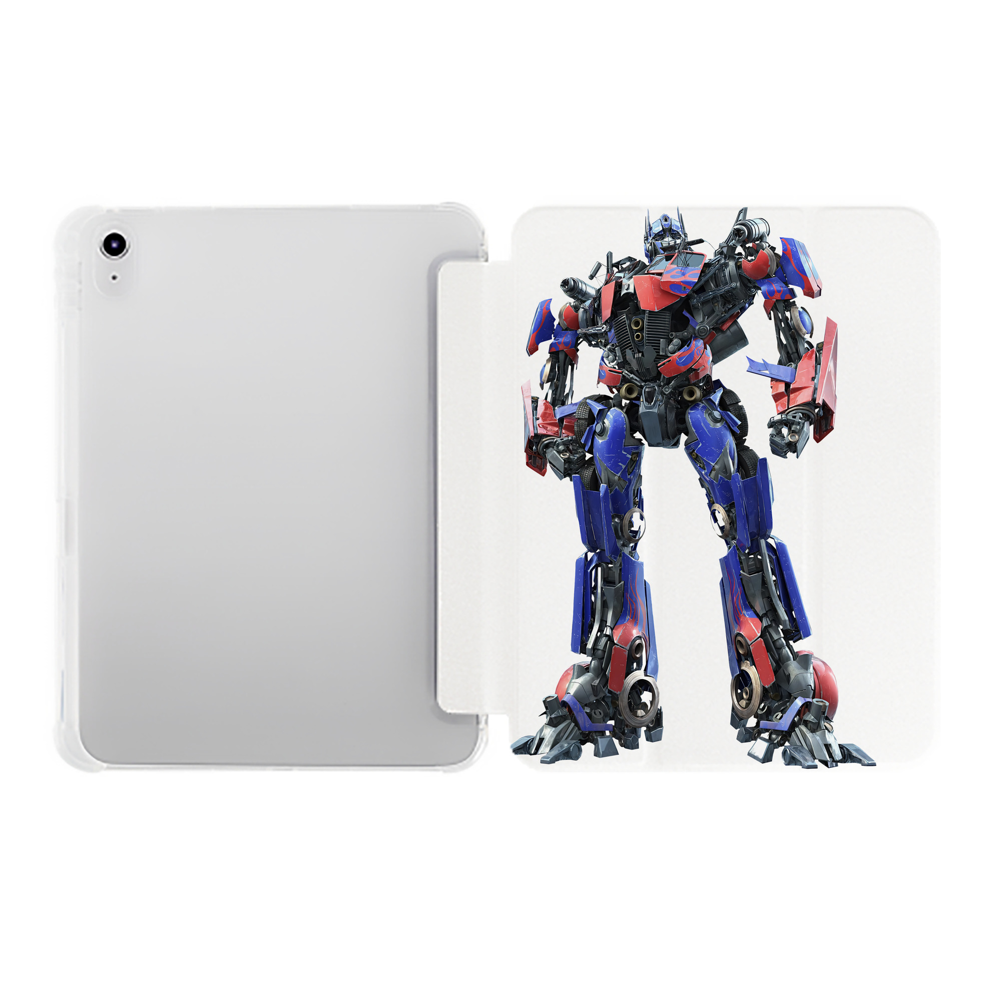 （画像用） Transformers トランスフォーマー IPad ケース ペン収納付き 三つ折りスタンド PUレザー×シリコン 対応機種9.5/10.5/10.9インチ